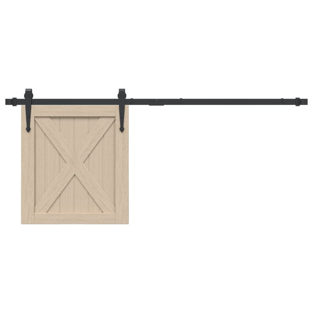 122 cm black carbon steel mini sliding closet door kit