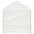 Cenador con techo polietileno blanco 2,28x2,23x2,69 m