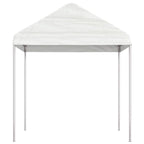 Cenador con techo polietileno blanco 2,28x2,23x2,69 m