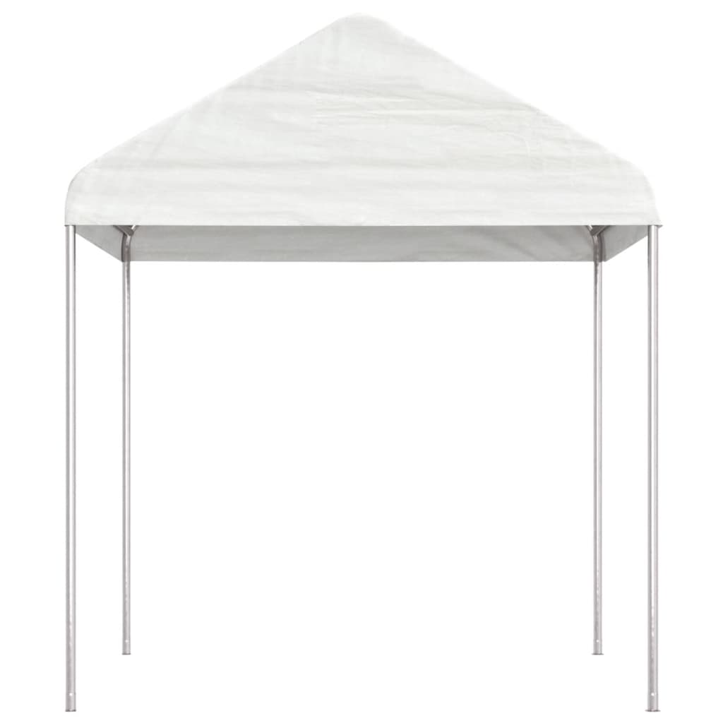 Cenador con techo polietileno blanco 2,28x2,23x2,69 m