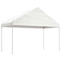 Cenador con techo polietileno blanco 2,28x2,23x2,69 m