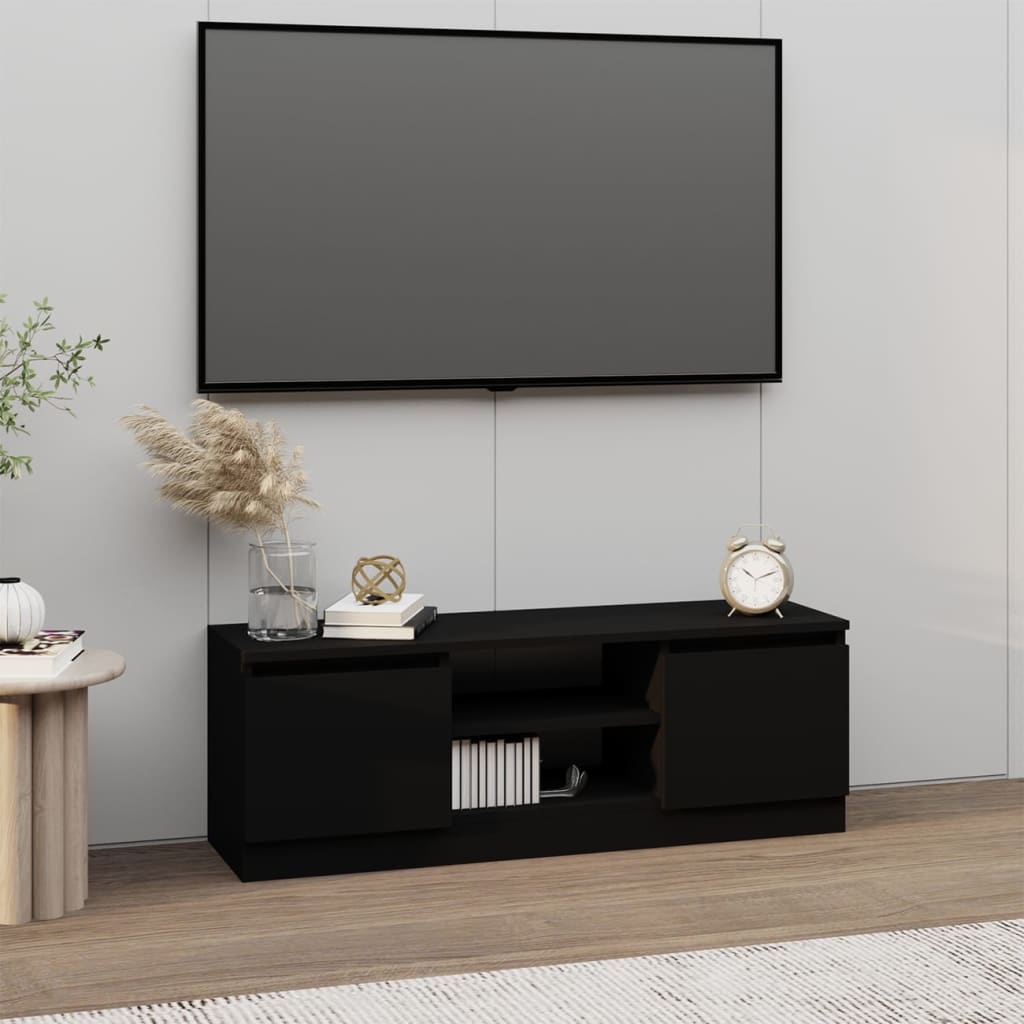 TV cabinet with door white 102x30x36 cm
