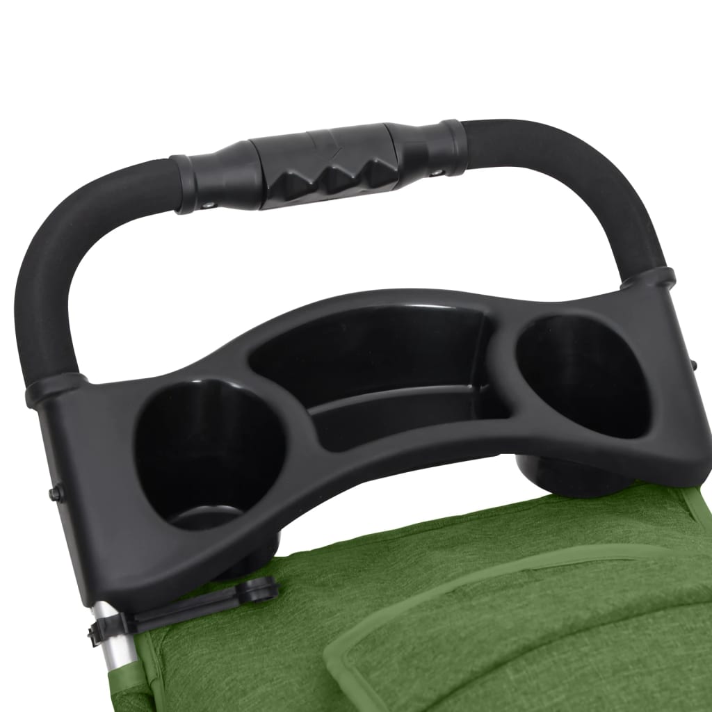 Cochecito para perros plegable tela oxford verde 80x46x98 cm