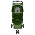 Cochecito para perros plegable tela oxford verde 80x46x98 cm