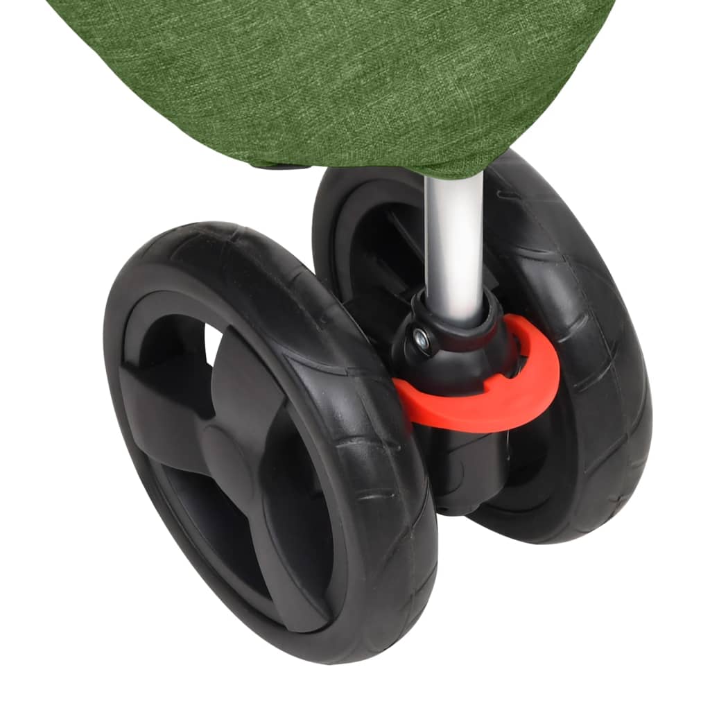 Cochecito para perros plegable tela oxford verde 80x46x98 cm