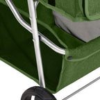 Cochecito para perros plegable tela oxford verde 80x46x98 cm