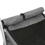 Cochecito para perros plegable tela lino gris 100x49x96 cm