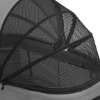 Cochecito doble de perros plegable tela oxford gris 83x48x97cm
