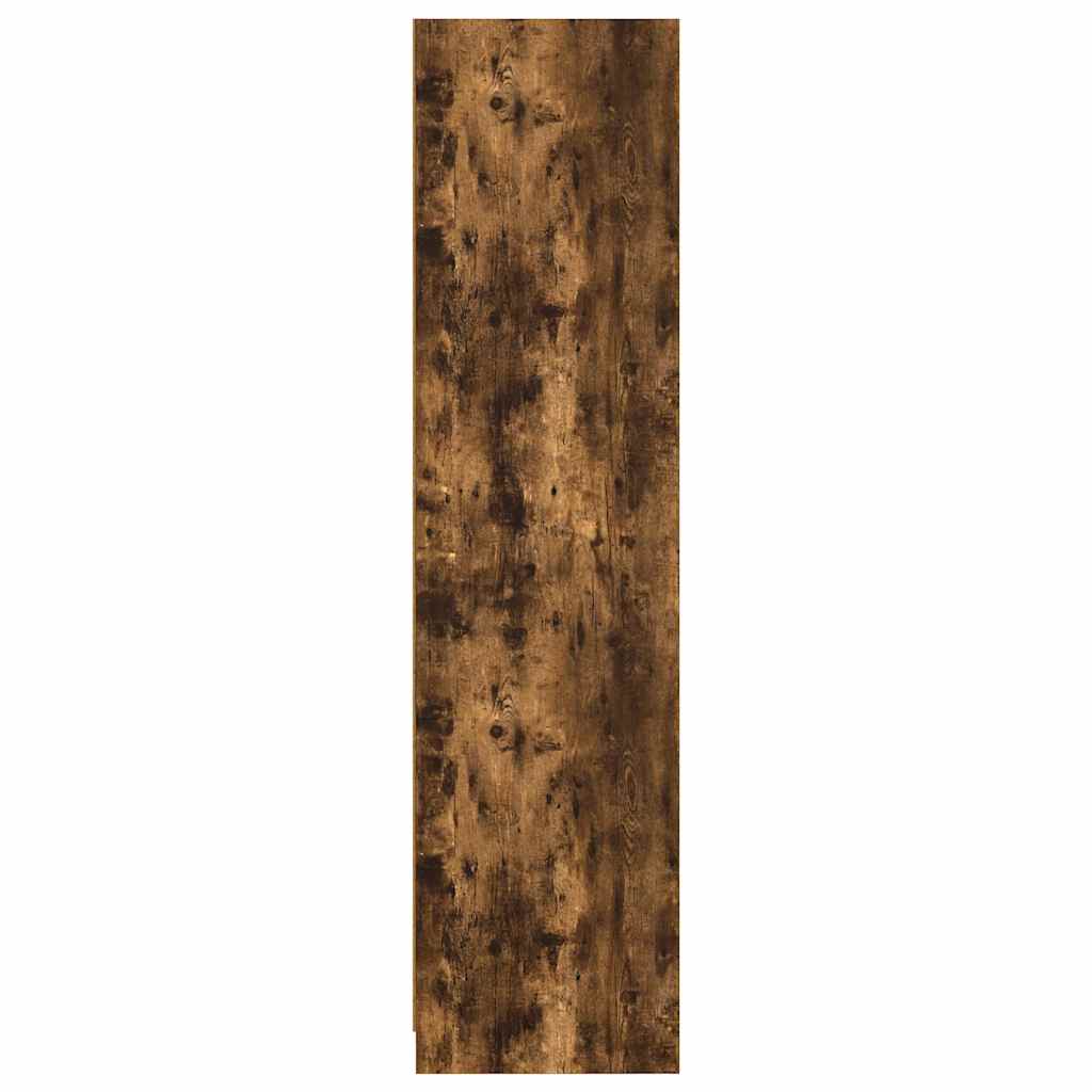 Armario madera contrachapada color roble ahumado 100x50x200 cm