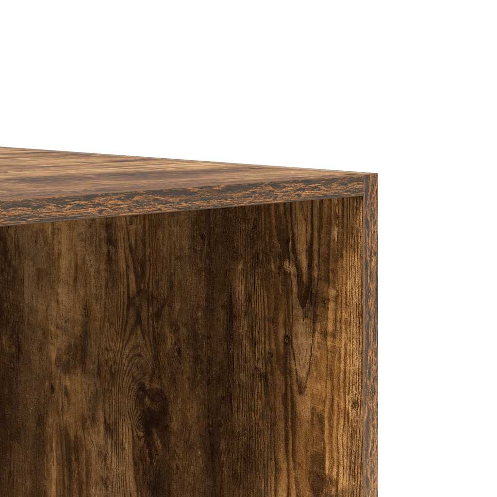 Armario madera contrachapada color roble ahumado 100x50x200 cm
