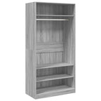 Armario de madera contrachapada gris Sonoma 100x50x200 cm