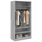 Armario de madera contrachapada gris Sonoma 100x50x200 cm