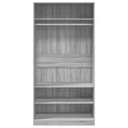 Armario de madera contrachapada gris Sonoma 100x50x200 cm