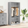 Armario de madera contrachapada gris Sonoma 100x50x200 cm