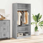 Armario de madera contrachapada gris Sonoma 100x50x200 cm