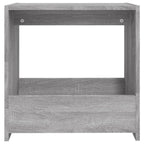 Mesa auxiliar madera contrachapada gris Sonoma 50x26x50 cm