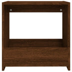 Mesa auxiliar madera contrachapada roble marrón 50x26x50 cm
