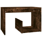 Mesa auxiliar madera contrachapada roble ahumado 59x36x38 cm