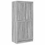 Armario de madera contrachapada gris Sonoma 82,5x51,5x180 cm