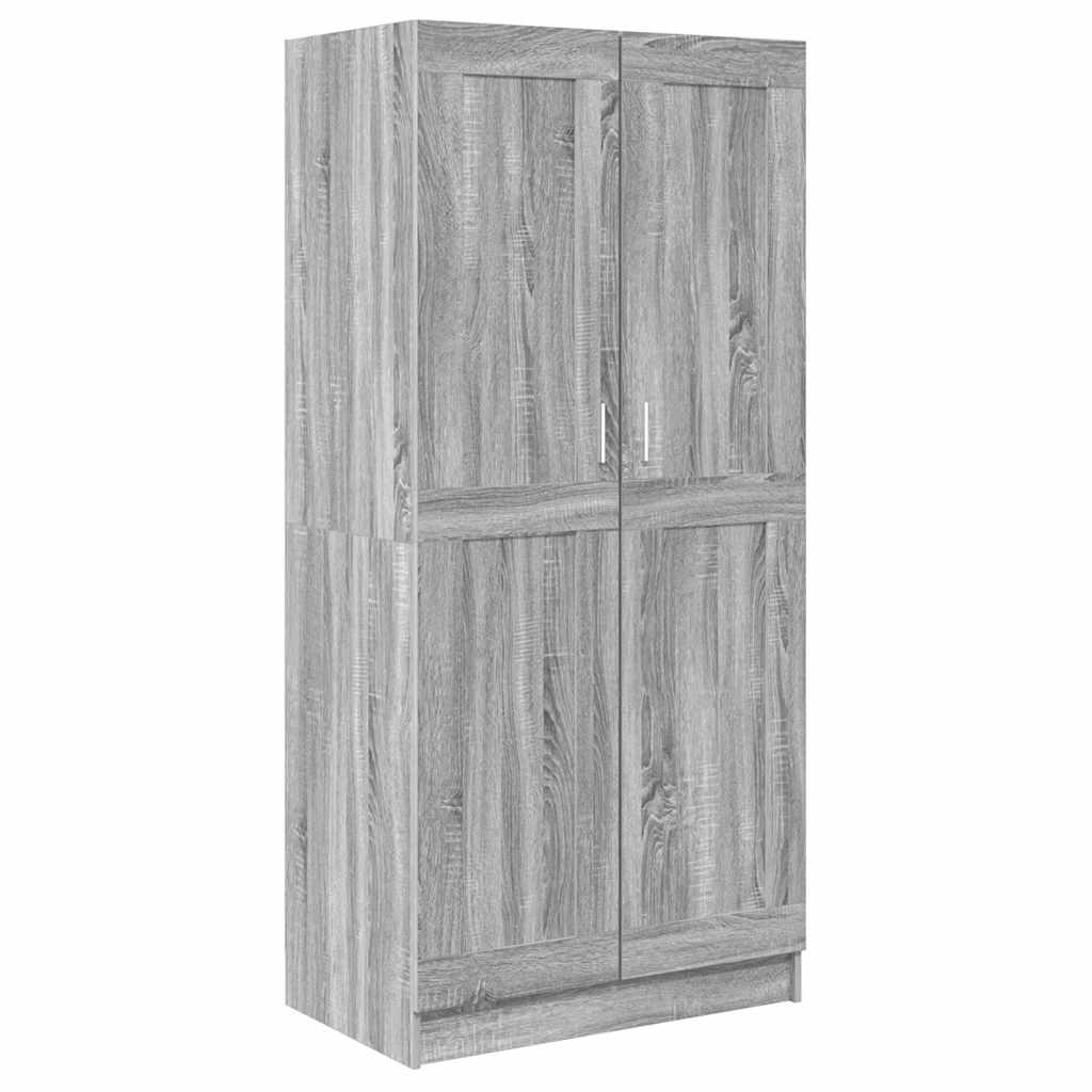 Armario de madera contrachapada gris Sonoma 82,5x51,5x180 cm