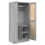 Armario de madera contrachapada gris Sonoma 82,5x51,5x180 cm