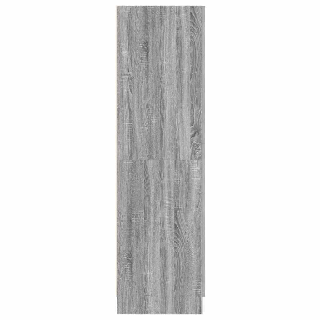 Armario de madera contrachapada gris Sonoma 82,5x51,5x180 cm