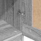Armario de madera contrachapada gris Sonoma 82,5x51,5x180 cm