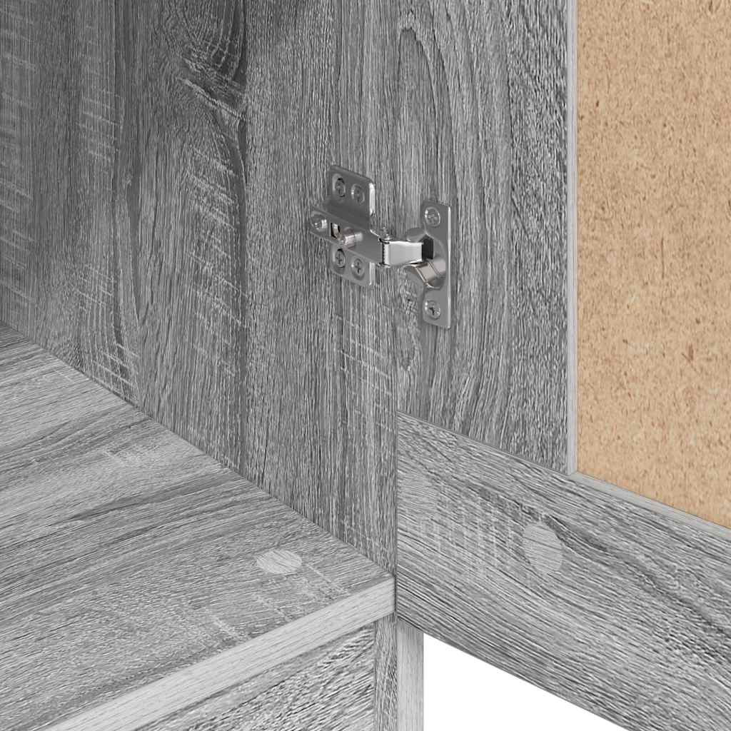 Armario de madera contrachapada gris Sonoma 82,5x51,5x180 cm