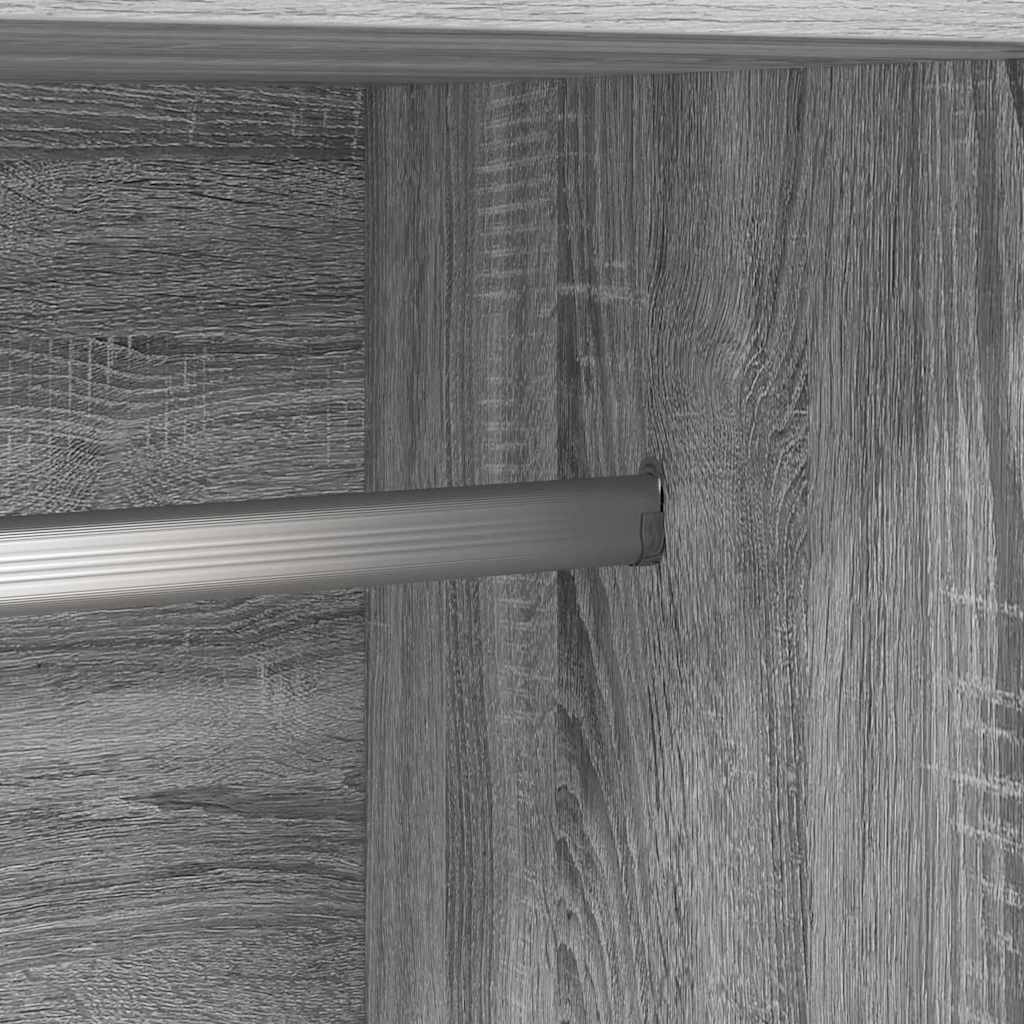 Armario de madera contrachapada gris Sonoma 82,5x51,5x180 cm