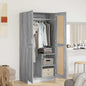 Armario de madera contrachapada gris Sonoma 82,5x51,5x180 cm