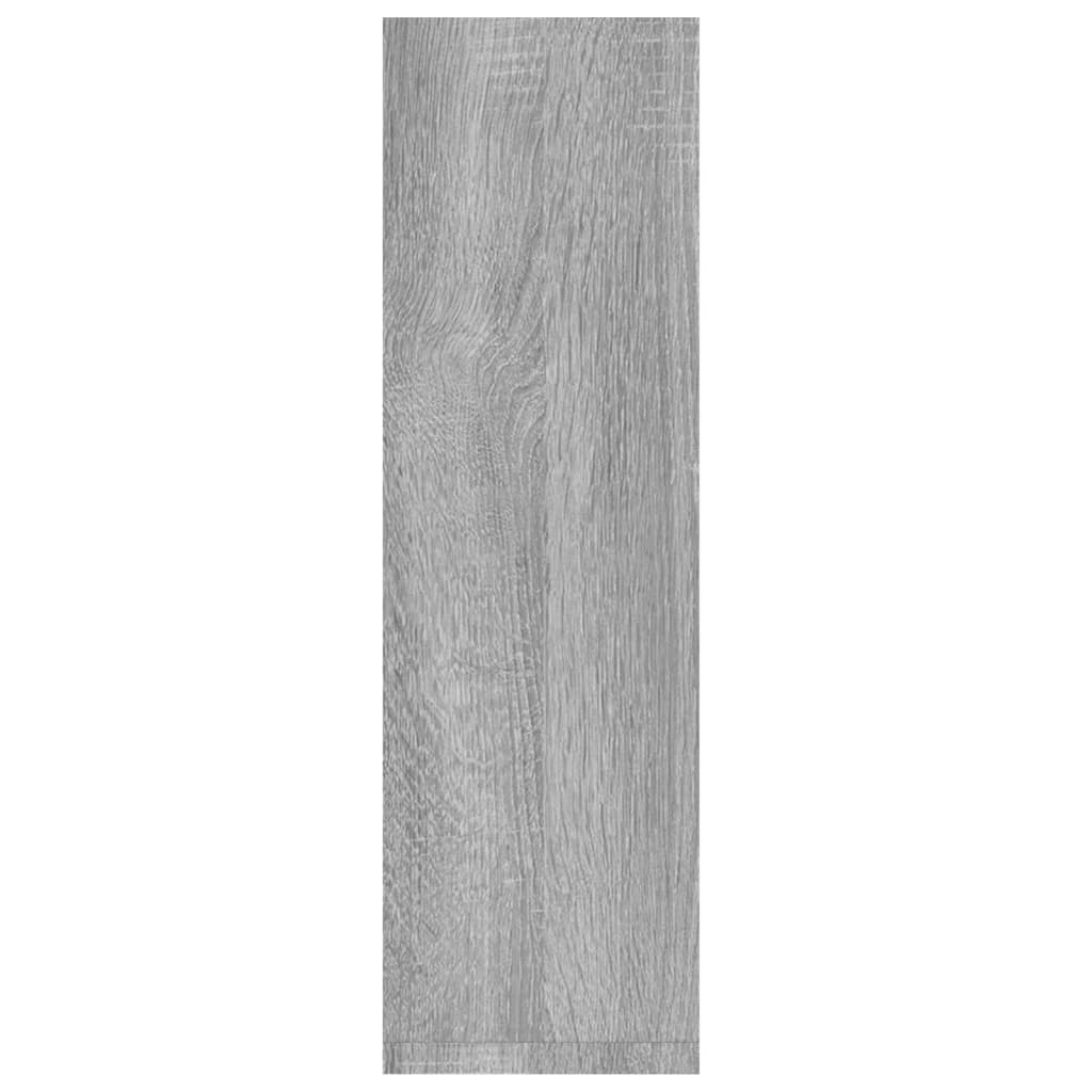 Estante pared 2 uds madera contrachapada gris Sonoma 50x15x50cm