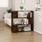 Estantería de madera de ingeniería envejecida 132x29x141,5 cm