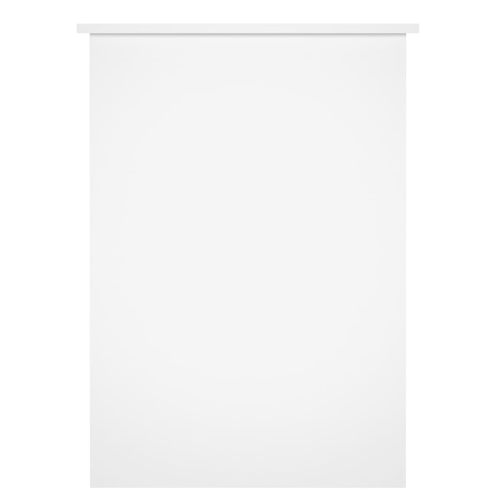 Escritorio de madera contrachapada blanco 100x55x75 cm