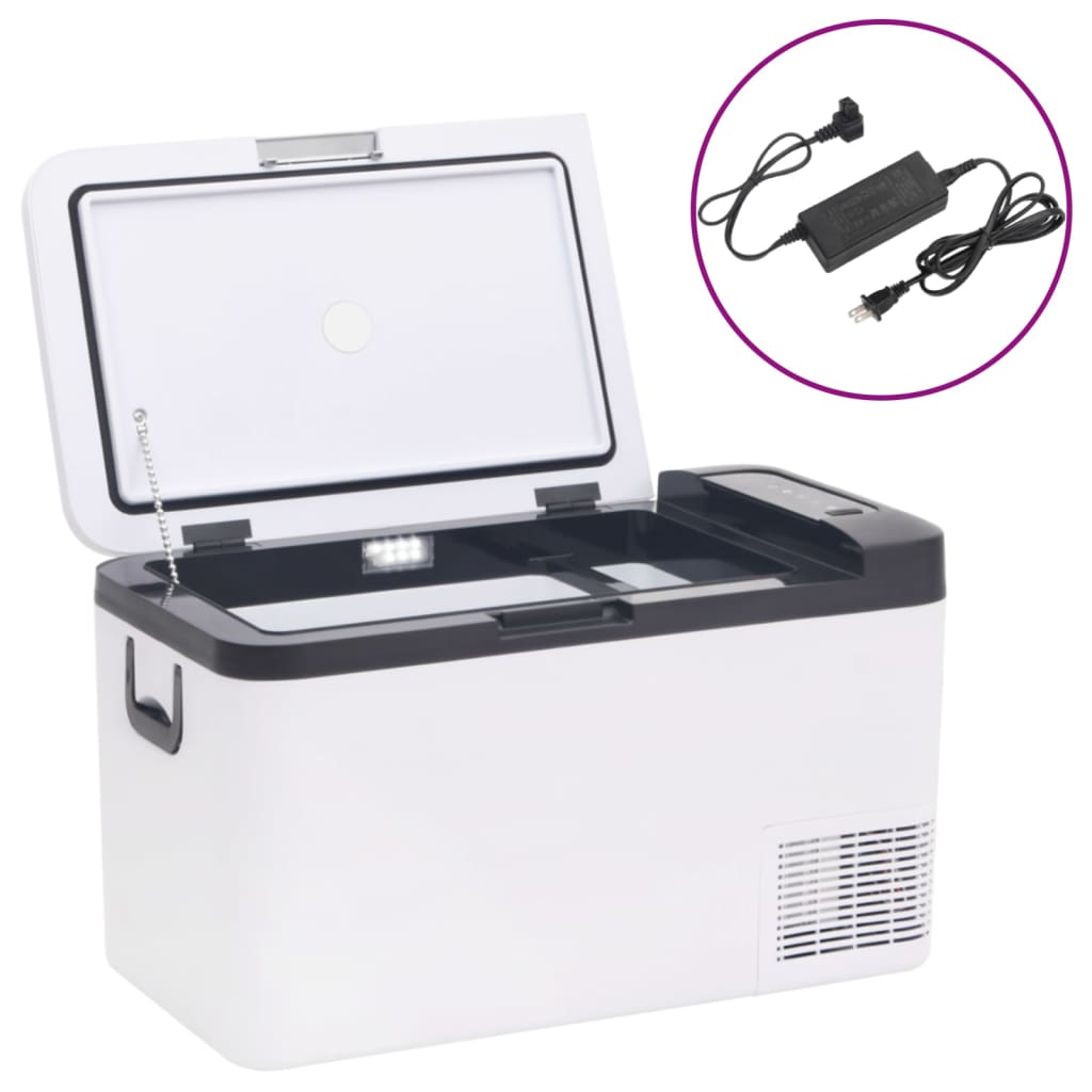 Nevera con asa PP y PE negro y blanco 18 L