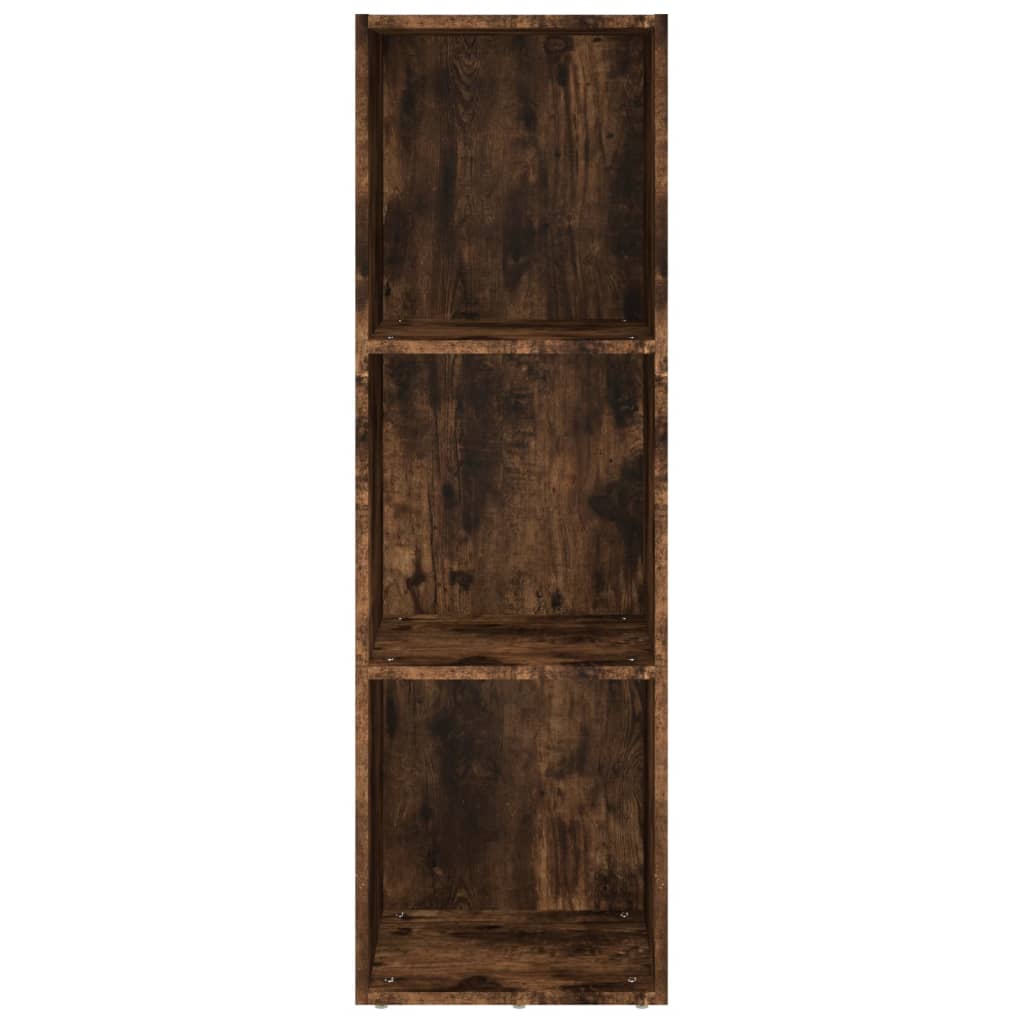 Estantería/mueble de TV madera roble ahumado 36x30x114 cm