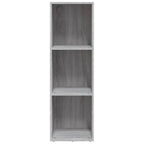 Estantería/mueble de TV contrachapada gris Sonoma 36x30x114 cm