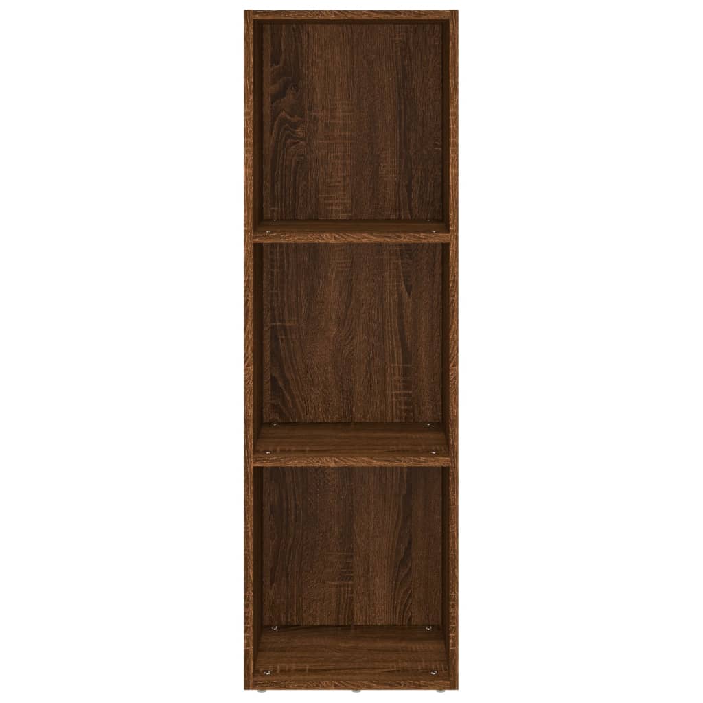 Estantería/mueble TV contrachapada roble marrón 36x30x114 cm