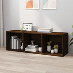 Estantería/mueble TV contrachapada roble marrón 36x30x114 cm