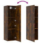 Mueble para TV de pared color roble ahumado 30,5x30x110 cm