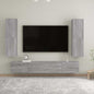 Mueble para TV de pared color roble ahumado 30,5x30x110 cm