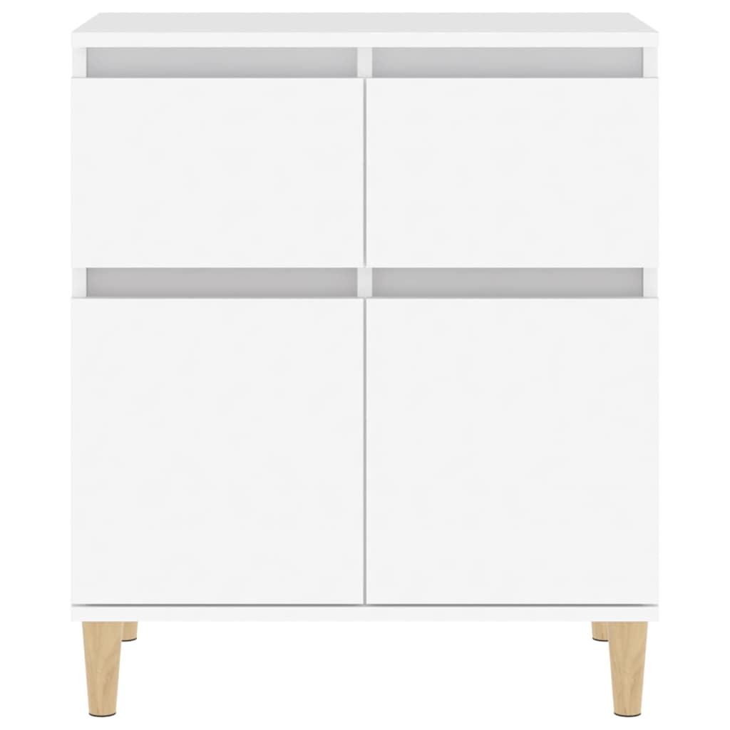 Aparador de madera contrachapada blanco 60x35x70 cm