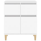 Aparador de madera contrachapada blanco 60x35x70 cm