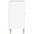 Aparador de madera contrachapada blanco 60x35x70 cm