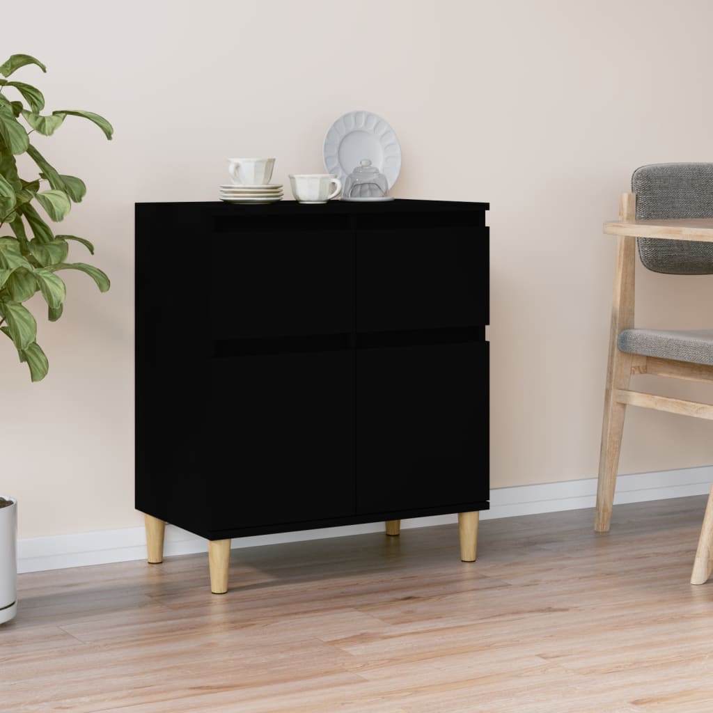 Aparador de madera contrachapada blanco 60x35x70 cm