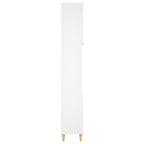 Armario de baño madera contrachapada blanco 30x30x190 cm