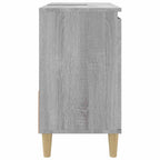 Armario de baño madera contrachapada gris Sonoma 65x33x60 cm