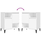 Aparador de madera contrachapada blanco 60x35x70 cm