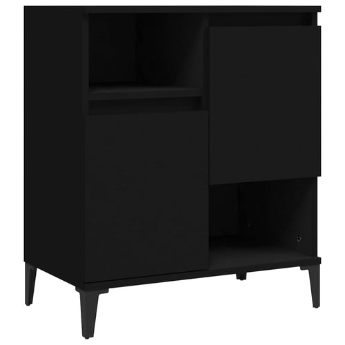 Aparador em contraplacado preto 60x35x70 cm