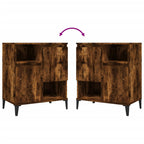 Aparador madera contrachapada color roble ahumado 60x35x70 cm