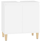 Armario para lavabo madera contrachapada blanco 58x33x60 cm